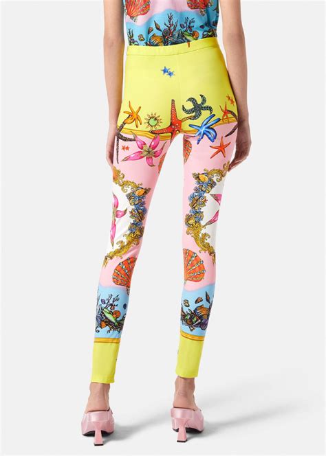 versace trésor de la mer print leggings|Versace Trésor De La Mer Print Leggings, Female, Print, 50 In .